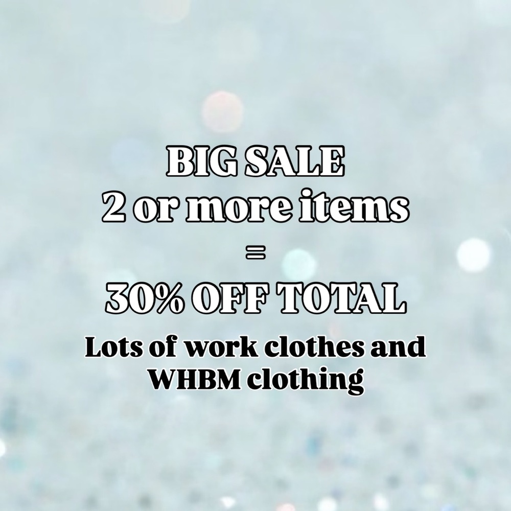 Work Clothes and WHBM Clothing Sale